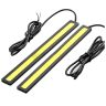 AllExtreme EXDW2C Universal Ultra Bright Daytime Running LED Lights Waterproof Slim Chip COB LEDs Strip DRL Lamp for Cars (6W, White Light, 2 PCS)