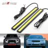 AllExtreme EXDW2C Universal Ultra Bright Daytime Running LED Lights Waterproof Slim Chip COB LEDs Strip DRL Lamp for Cars (6W, White Light, 2 PCS)