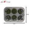 Allextreme EX6BFL1 6 LED Fog Light Waterproof Heat Sink Projector Lamp with Two Multicolor Blinking Bulb for Bikes Cars and Motorcycles (18W, White Light, 1 PC)