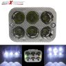 Allextreme EX6BFL1 6 LED Fog Light Waterproof Heat Sink Projector Lamp with Two Multicolor Blinking Bulb for Bikes Cars and Motorcycles (18W, White Light, 1 PC)