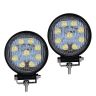 Allextreme 9 LED Round Fog Light 4 Inch Waterproof Flood Lamp with Mounting Brackets for Motorcycle & Cars (Pack of 2)