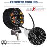 Allextreme 9 LED Round Fog Light 4 Inch Waterproof Flood Lamp with Mounting Brackets for Motorcycle & Cars (Pack of 2)
