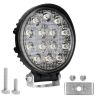 Allextreme EX14RW1 14 LED Round Fog Light 4 Inches Waterproof Off Road Driving Lamp for Car and Motorcycle (42W, White Light, 1 PC)