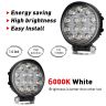 Allextreme EX14RW1 14 LED Round Fog Light 4 Inches Waterproof Off Road Driving Lamp for Car and Motorcycle (42W, White Light, 1 PC)