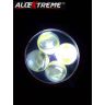 Allextreme EX4LD1O 4 LED Fog Light Spot Beam Waterproof Driving Work Light with Outer Ring for Motorcycle Jeep Truck Boat and Cars (20W, White Light and Orange, 1 PC)