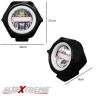 Allextreme EXU23F2 30W U23 Auxiliary Fog Lamp Waterproof Driving Spot LED Lights with Blue Demon & Red Angel Eyes for Bikes Cars Trucks ATVs SUVs Jeeps Boats (Multicolor, 2 PCS)