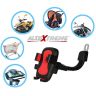 Allextreme Universal Mirror Mount Bike and Motorcycle Mount Cell Phone Mobile Holder Cradle for 3.5 to 6.3" Smartphone (Red)