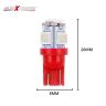 Allextreme EXT10RD2 LED Parking Light Super Bright 5 SMD Car Interior License Plate Wedge Dome Trunk Dashboard Bulb for Car Bike and Motorcycle (0.6W, Red, 2 PCS)