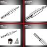 AllExtreme EXULS4 Mini Short Bottle Empty Punjabi Silencer Exhaust with Bush Compatible for BS3 and BS4 Model Bullet 350cc and 500cc (Chrome)