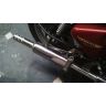 AllExtreme EXULS4 Mini Short Bottle Empty Punjabi Silencer Exhaust with Bush Compatible for BS3 and BS4 Model Bullet 350cc and 500cc (Chrome)