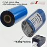 AllExtreme 3.34" x 70 M Thermal Transfer Ribbon 2 Roll Enhanced Wax Resin Ink Compatible with Eltron Datamax for Barcode Label Tag Printing (Pack of 2)