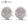 Allextreme EX3LLW2 3 LED Round Multicolor Strobe LED Light Police Warning Flash Lamp for Bike, Car, Motorcycle, and SUV (5W, White, 2 PCS)