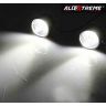 Allextreme EX3LLW2 3 LED Round Multicolor Strobe LED Light Police Warning Flash Lamp for Bike, Car, Motorcycle, and SUV (5W, White, 2 PCS)
