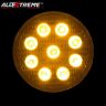 Allextreme EX9RWY1 9 LED Round Fog Light 4 Inches Waterproof Driving Lamp with Mounting Bracket for Car and Motorcycles (27W, Yellow Light, 1 PC)