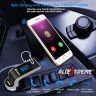 AllExtreme EXCARG7 Wireless in-Car Hand Free Call/Stereo Music Player Bluetooth FM Transmitter with USB Car Mobile Charger for All Android Smartphone & Other Devices (Silver)