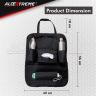 Allextreme EXCOWPB PU Leather Car Auto Seat Back Multi Pocket Organizer Universal Backseat Travel Bag for Tissue Box, Bottle and Document Storage (Black)