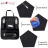 Allextreme EXCOWPB PU Leather Car Auto Seat Back Multi Pocket Organizer Universal Backseat Travel Bag for Tissue Box, Bottle and Document Storage (Black)
