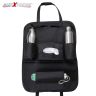 Allextreme EXCOWPB PU Leather Car Auto Seat Back Multi Pocket Organizer Universal Backseat Travel Bag for Tissue Box, Bottle and Document Storage (Black)