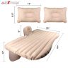 Allextreme Multifunctional Inflatable Car Bed Mattress with Two Air Pillows, Car Air Pump and Repair Kit for Travel, Trips, Camping, Picnic, Pool & Beach|Universal Fit (Cream)