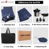 Allextreme Multifunctional Inflatable Car Bed Mattress with Two Air Pillows, Car Air Pump and Repair Kit for Travel, Trips, Camping, Picnic, Pool & Beach|Universal Fit (Cream)