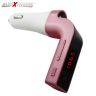 AllExtreme CARG7 Wireless in-Car Hand Free Call/Stereo Music Player Bluetooth FM Transmitter with USB Car Mobile Charger for All Android Smartphone & Other Devices (Rose Gold)