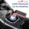 AllExtreme CARG7 Wireless in-Car Hand Free Call/Stereo Music Player Bluetooth FM Transmitter with USB Car Mobile Charger for All Android Smartphone & Other Devices (Rose Gold)