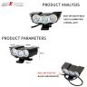 Allextreme EX3OEB1 3 LED Owl Eye Waterproof CREE LED Fog Light with High Beam/Low Beam Function for Bike/Motorcycle and Cars (30W, Black, 1 PC)