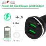 AllExtreme 3.1A Dual USB Port High Speed Travel Smart Car Charger for All Android and iPhone Devices (Black)