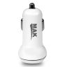 AllExtreme 3.1A Dual USB Port High Speed Travel Smart Car Charger for All Android and iPhone Devices (White)