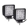 Allextreme EX4ISF2 4 Inch 16 LED Fog Light Square Pod Waterproof Flood Driving Lamp for Car, Off Road Truck, ATV and UTV (48W, White, 2 PCS, 6 Months Warranty)