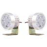 Allextreme EX6LRF2 Universal 6 LED Round Fog Auxiliary Light with Metal Stand for Bikes Motorcycle and Cars (18W, White Light, 2 PCS)