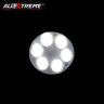 Allextreme EX6RFL2 Universal 6 LED Round Fog Auxiliary Light with 7/8 Inch Handlebar Switch and Metal Stand for Bike, Motorcycle and Cars (18W, White Light, 2 PCS)