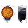 AllExtreme EX14RY1 14 LED Round Fog Light 4 Inches Waterproof Off Road Driving Lamp for Car and Motorcycle (42W, Yellow Light, 1 PC)