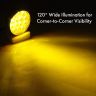 AllExtreme EX14RY1 14 LED Round Fog Light 4 Inches Waterproof Off Road Driving Lamp for Car and Motorcycle (42W, Yellow Light, 1 PC)