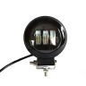 Allextreme EXM202W 3 LED Round Fog Light 4 Inches Waterproof Driving Spot Lamp with Mounting Bracket for Car and Motorcycle (30W, White Light, 1 PC)