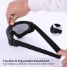 Allextreme EXGRM1P Unisex Ski Snow Goggles with Windproof, Dustproof, UV Protection & Anti-Glare Lens for Riding and Skiing (Dark Matte Black)