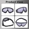 Allextreme EXGRM1P Unisex Ski Snow Goggles with Windproof, Dustproof, UV Protection & Anti-Glare Lens for Riding and Skiing (Dark Matte Black)