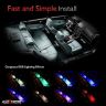 AllExtreme EX9LRC4 9 LED Multicolour Music Car Interior Under Dash Strip Lighting Kit with Sound Active Function, Car Charger and Wireless IR Remote (6W)
