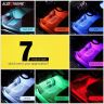 AllExtreme EX9LRC4 9 LED Multicolour Music Car Interior Under Dash Strip Lighting Kit with Sound Active Function, Car Charger and Wireless IR Remote (6W)