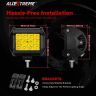 Allextreme EX12FY2 12 LED Fog Light Waterproof CREE Off Road Driving Work Lamp with Mounting Bracket for Motorcycles and Cars (36W, Yellow Light, 2 PCS)
