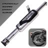 AllExtreme EX129 Indori Model Exhaust Silencer Compatible for BS3 and BS4 Model Royal Enfield Bullet 350cc and 500cc (Chrome)