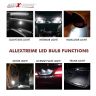 Allextreme EXBA9SW8 BA9S LED Parking Light Super Bright Ceramic Car Interior License Plate Wedge Dome Trunk Dashboard Bulb for Car Bike and Motorcycle (3W, White, 2 PCS)