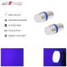Allextreme EXBA9SB4 BA9S LED Parking Light Super Bright Ceramic Car Interior License Plate Wedge Dome Trunk Dashboard Bulb for Car Bike and Motorcycle (3W, Blue, 2 PCS)