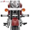 AllExtreme EXBCLG1 Stainless Steel Single Rod Leg Guard Heavy Duty Front Bike Safety Crash Bar Compatible for BS3 and BS4 Model Royal Enfield Bullet 350cc and 500cc