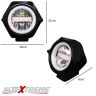 Allextreme EXU23F1 U23 Auxiliary Fog Lamp Waterproof Driving Spot LED Lights with Blue Demon and Red Angel Eyes USB Charging Light for Bike Cars Truck ATV SUV Jeep Boat (30W, Multi Color, 1 PC)