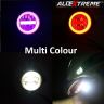 Allextreme EXU23F1 U23 Auxiliary Fog Lamp Waterproof Driving Spot LED Lights with Blue Demon and Red Angel Eyes USB Charging Light for Bike Cars Truck ATV SUV Jeep Boat (30W, Multi Color, 1 PC)