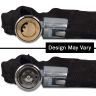 AllExtreme EXBHCL1 Heavy Duty Stainless Steel Helmet Lock Anti-Theft Luggage Secure Chain Lock Device with 2 Keys (Black)