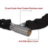 AllExtreme EXBHCL1 Heavy Duty Stainless Steel Helmet Lock Anti-Theft Luggage Secure Chain Lock Device with 2 Keys (Black)