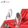 AllExtreme EX668RR Rain Coat Water Resistant Nylon PVC Hooded Full Body Raincoat Suit Motorcycle and Scooter Waterproof Poncho Jacket for Adults (Red)