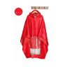 AllExtreme EX668RR Rain Coat Water Resistant Nylon PVC Hooded Full Body Raincoat Suit Motorcycle and Scooter Waterproof Poncho Jacket for Adults (Red)